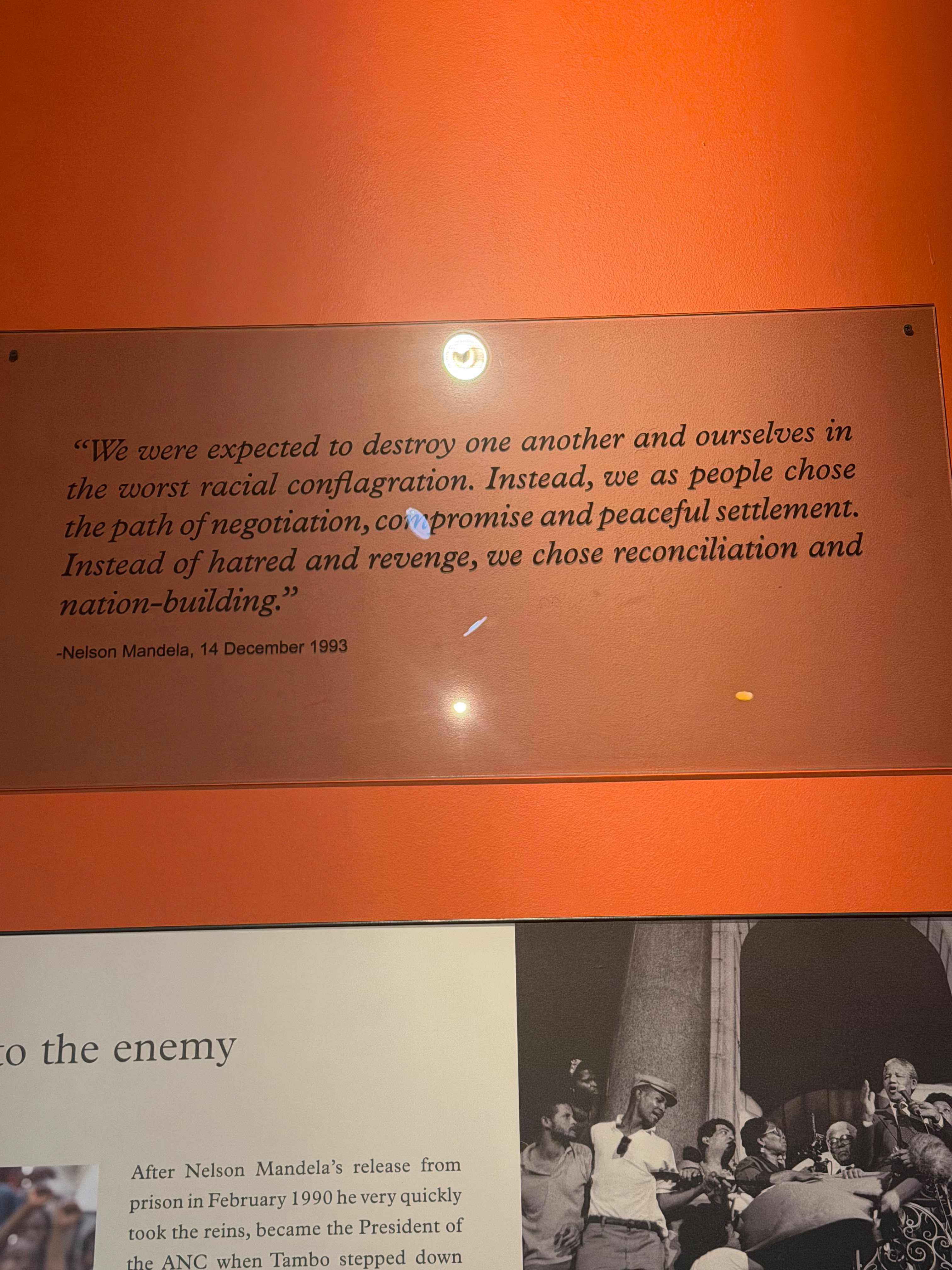 Mandela quote museum moment